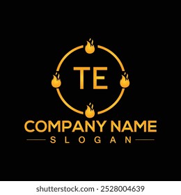 TE Logo Letter Design For Business Template Vector