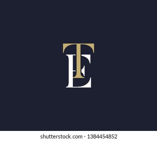 TE logo. letter T luxury logo template