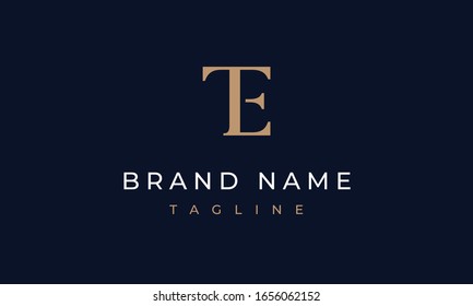 TE Logo TE Letters, Vector TE Monogram Icon Symbol