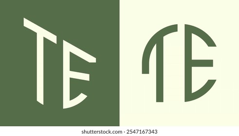 TE modern initial letter logo design vector bundle. It will be suitable for which company or brand name start those initial.