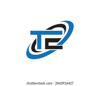 TE Modern Letters Logo Design Vektorsymbol Illustration.