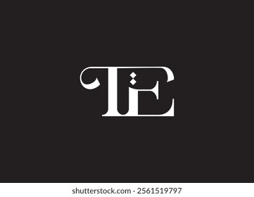 TE monogram logo design and company logo