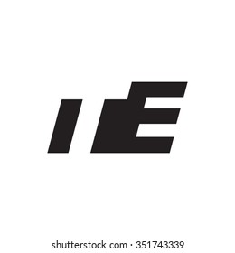 TE negative space letter logo