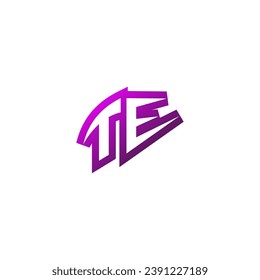 TE Premium emblem logo initial esport and gaming design concept