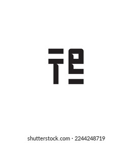 Das Retro-Logo des TE Square-Konzepts in hochwertigem professionellem Design, das gut auf allen Printmedien gedruckt werden kann