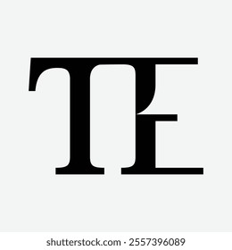 te symbol initial letter design