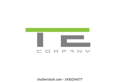 TE T E Joined Green Grey Alphabet Letter Combination Suitable As A Logo Icon Design For A Company Or Business