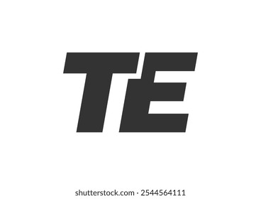 TE Techno Editable Font Logo For Corporate Branding. Bold, Futuristic Design With Unique Typographic Ideas. Minimal Custom Type And Dynamic Letter Variations For Promotion, Printing, And Book Titles