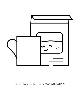 tea artichoke line icon vector. tea artichoke sign. isolated contour symbol black illustration