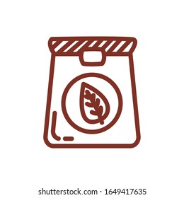 tea bag beverage line style icon vector illustration design