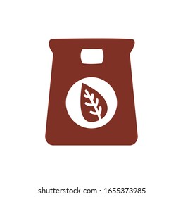 tea bag beverage silhouette style icon vector illustration design