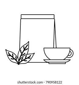 Tea bag and cup