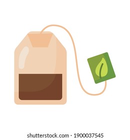 Diseño de bolsitas de té, desayuno de bebida horaria y tema de bebidas Ilustración vectorial