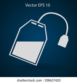tea bag disposable vector icon