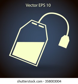 tea bag disposable vector icon