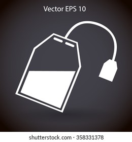 tea bag disposable vector icon