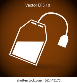 tea bag disposable vector icon