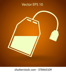tea bag disposable vector icon