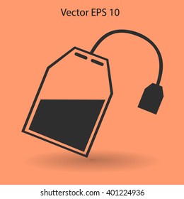 tea bag disposable vector icon
