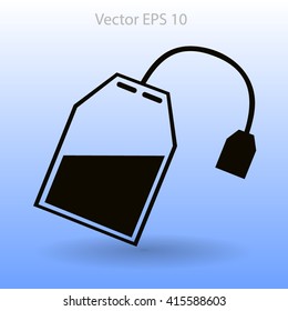 tea bag disposable vector icon