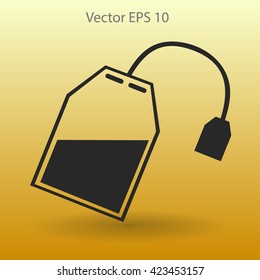 tea bag disposable vector icon