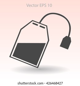 tea bag disposable vector icon