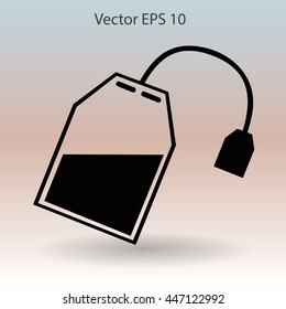 tea bag disposable vector icon
