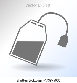 tea bag disposable vector icon