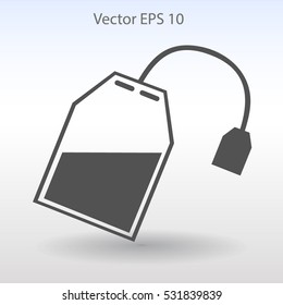 tea bag disposable vector icon