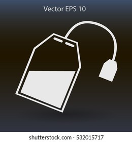 tea bag disposable vector icon