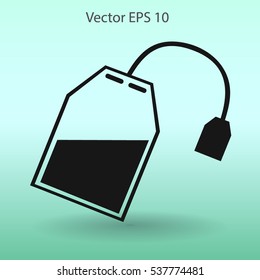 tea bag disposable vector icon