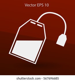 tea bag disposable vector icon