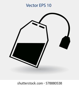 tea bag disposable vector icon