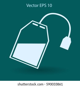 tea bag disposable vector icon