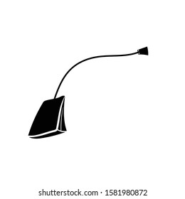 tea bag doodle icon vector hand drawing flat black