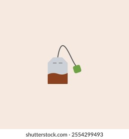 Tea Bag flat Vector design.