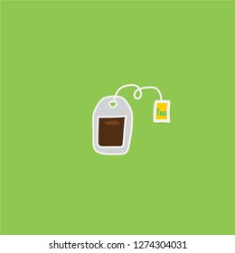 tea bag hand drawn icon. doodle food vector illustration. editable stroke