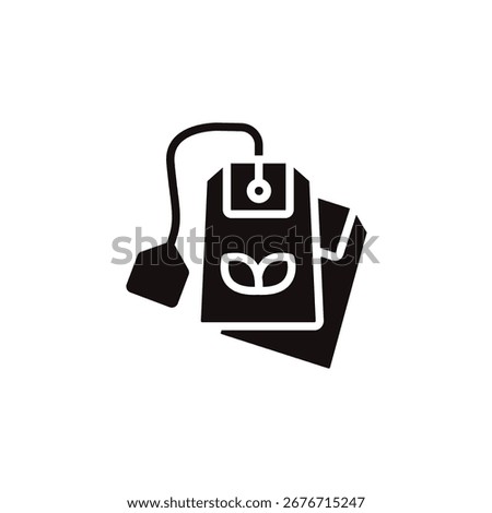 tea bag icon collection .design style with background
