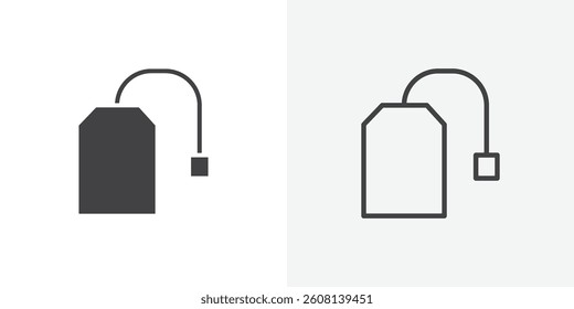 Tea bag icon collection. vector illustration set