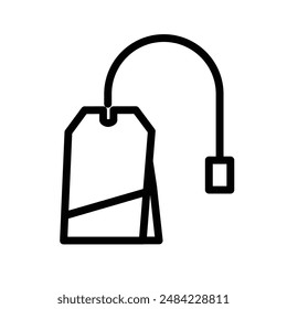 Diseño de icono de bolso de té en estilo relleno y perfilado