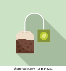 Icono de bolso de té. Ilustración plana del icono vector de bolsos de té para el diseño web