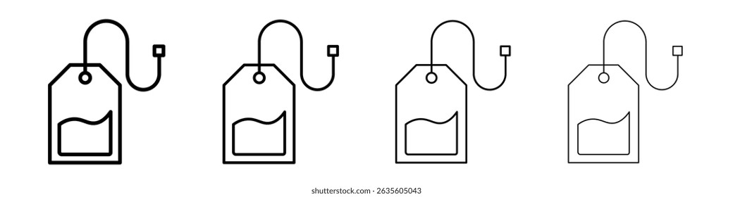 Tea bag icon Flat illustration sign