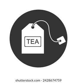 Tea bag icon flat vector illustration