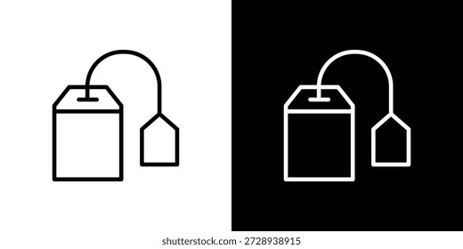 Gráfico de ícone de saco de chá, traçado editável. Adequado para design de site, logotipo, aplicativo, modelo e ui ux.