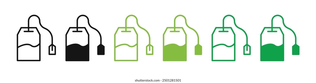Tea bag icon isolated on white background