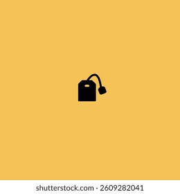 Tea bag icon logo flat vector design