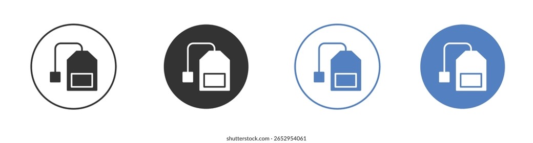 Diseños gráficos del logotipo del icono del bolso de té