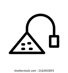 icono de bolso de té o logotipo símbolo de signo aislado ilustración vectorial - iconos vectoriales de estilo negro de alta calidad
