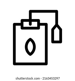 tea bag icon or logo isolated sign symbol vector illustration - high quality black style vector icons
