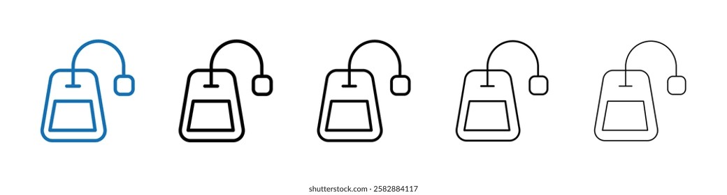 Tea bag icon Outline vector logo for web ui